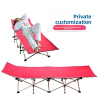 Chaise longue de plage pliante en métal avec double tissu Oxford pour les loisirs d'entreprise