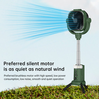 Ventilateur de camping oscillant 16000mAh certifié SIRIM, oscillation automatique, hauteur réglable, ventilateur rechargeable, fabriqué en Malaisie