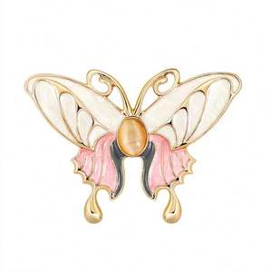 Broches de Lujo para Mujer con Mariposas Esmaltadas, Broche Vintage de Cristal y Perlas para Dama, Joyería, Ropa, Insignias, Corsage - Product Image 3