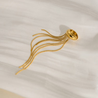 NOUVEAU BOUCLES D'OREILLES UNIQUES BRÉSILIENNES MEDUSA TAMPON CHANDELIER 2025 Dazan Plaqué Or 18k Hypoallergénique Bijoux de danseuse en acier inoxydable