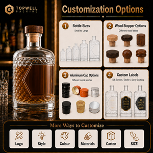 Customizable Glass Bottle For Spirits Moq500 250 Ml Glass Bottles Spirit 700ml Heavy Base Glass Spirit Bottle With Cork