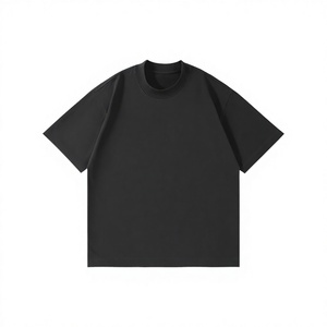Camiseta Personalizada de Algodón Grueso, Estilo Oversize con Hombros Caídos, Estampado Gráfico, Estilo Urbano Hip Hop, Camiseta Casual para Hombre - Product Image 3