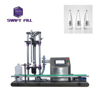 Machine de remplissage d'eau en grandes bouteilles semi-automatique à levage servo, anti-mousse, à tête unique, pour boissons et café