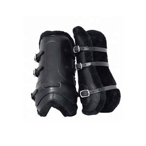 Bottes attelles et tendon de cheval en cuir souple - Product Image 1