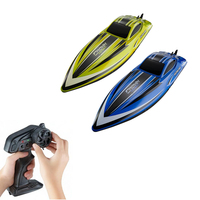 Bateau télécommandé électrique HJ818 35KM/H 2.4G 200M, étanche avec lumière nocturne, moteur à balais, yacht de luxe, jouet télécommandé pour enfants pour lac