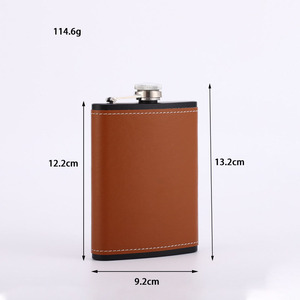 Mini Fiaschetta da Whisky in Acciaio Inossidabile da 8oz, Rivestita in Pelle PU, Bottiglia Tascabile per Liquori, Logo Personalizzato, Etichetta Privata, Pronta per FBA, Piccola - Product Image 6