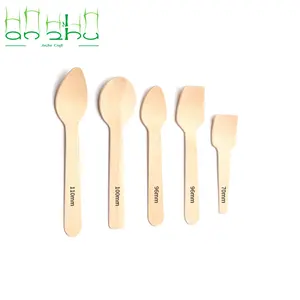 Cucchiai di legno degradabili di natale forchette e coltelli per insalata fornitore all'ingrosso di porcellana cucchiaio di legno