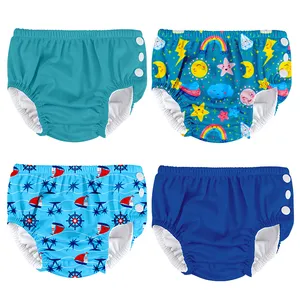 新设计游泳尿布可重复使用防水婴儿游泳尿布裤