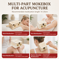 Kotak Moxibustion Kayu Solid 3-Pin Genggam Bersertifikasi CE Meredakan Pengobatan Meridian & Kelelahan Pasokan Langsung Pabrik OEM/ODM