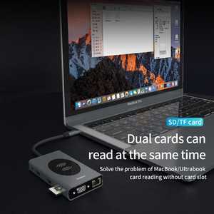 BASIX-<span class=keywords><strong>hub</strong></span> usb tipo c 13 en <span class=keywords><strong>1</strong></span> con cargador inalámbrico, adaptador ethernet para <span class=keywords><strong>Google</strong></span> Chromebook Pixel, estación de acoplamiento usb c - Product Image 4