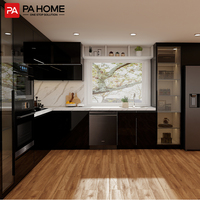Muebles de Cocina de Lujo de Madera Listos para Armar de Alibaba: Isla de Cocina con Fregadero y Lavavajillas