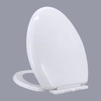 Couvre-siège de toilette en V en gros, couvercle de toilette en PP à fermeture lente, couvercle de toilette
