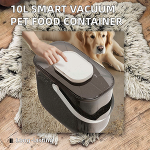 Conteneur de stockage de nourriture pour animaux de compagnie en silicone scellé sous vide intelligent de dix litres avec système de conservation rechargeable pour chats et chiens - Product Image 2