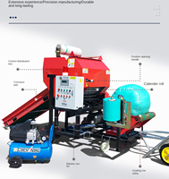 Presse à balles ronde pour ensilage, alimentée au diesel, entièrement automatique, pour ensilage de fourrage et paille, capacité 600 kg, garantie 4 ans