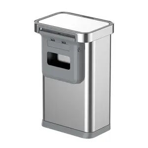 Trash Can Recycle Garbage Bin Waste Bin Trash Large Metal 50l Stainless Steel Outdoor Lithium Batteries Smart Kitchen Trash Can