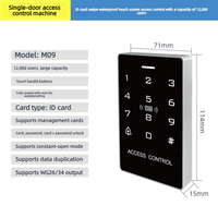 Lecteur de contrôle d'accès tactile étanche anti-vandalisme à double fréquence ID/IC, clavier, 12000 utilisateurs, NFC, mot de passe, serrure magnétique pour porte vitrée