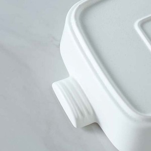 Ensemble de plats à pâtisserie en porcelaine blanche mate pour la cuisine, moule à pain antiadhésif, <span class=keywords><strong>plat</strong></span> de cuisson rectangulaire, ensemble de plats à pâtisserie durables - Product Image 6
