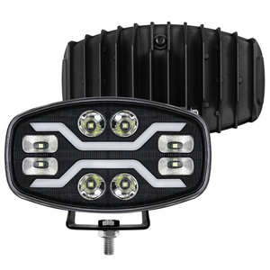 Projecteur automobile ovale haute puissance 9 pouces, faisceau combiné, 4x4, tout-terrain, camion, lampe de position blanche ambre, lampe de travail LED, phare LED, 80W - Product Image 2