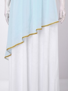 Vestidos de Disfraz de Diosa Griega para Mujer, con Ribete Dorado, Toga Drapeada, Largo hasta el Suelo, Chiton Romano Antiguo, para Fiesta o Actuación, Personalizado - Product Image 5
