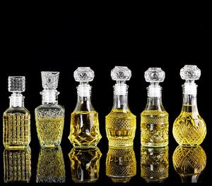 Botellas de Licor Miniatura de Vidrio Transparente Tallado al por Mayor, Botellas para Licores, Botellas para Vino de Frutas - Product Image 5