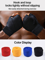 Bandages de sport en coton en gros, personnalisables, 5 cm x 5 m, unisexe, pour fitness, gym, protection des poignets, Muay Thai, protection des mains pour le kickboxing et la boxe