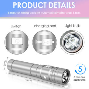 UniqueFire LED infrarouge photodynamique 630nm 660nm 850nm Soulagement de la douleur Traitement doux des cicatrices et des rides Thérapie par lumière rouge Torche - Product Image 6