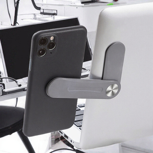 <strong>Computer</strong> Desk Phone Stand Extension <strong>Bracket</strong> Dual Monitor Display Portable ABS Magnetic Laptop Side Mobile Phone Holder - Product Image 3