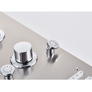 Ensemble de rideau de douche pour <span class=keywords><strong>spa</strong></span> à poignée unique OEM robinet cascade noyau de valve en céramique chromée polie jet doux pour hôtels - Product Image 4