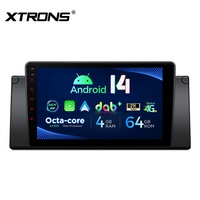 Lecteur multimédia automobile Android 9 pouces pour BMW E39/E39 M5 4+64 Go avec DAB intégré, DSP AKM, 4G mondial, IPS, capteurs gyroscopiques CE-XTRONS