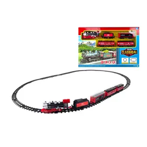 EPT Wholesale Children Kids Slot Car Toys Set Battery Operated Track Classic Electric Railway Track Train Toys Set