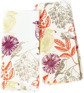 Custom Rectangle High Gsm Fabric Bright Eco Friendly Organic Cotton Kitchen Tea Towel