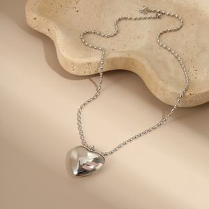 สร้อยคอสแตนเลสกันน้ำสองชั้นรูปตัว Y พร้อมจี้รูปหัวใจสำหรับผู้หญิงสไตล์แฟชั่น - Product Image 4