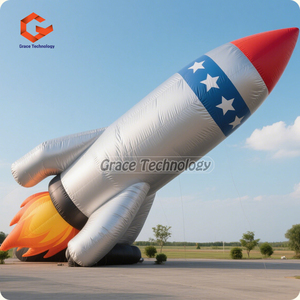 Tổ chức sự kiện trang trí khổng lồ tùy chỉnh Inflatable tên lửa Inflatable máy bay không khí blimp cho không gian ngoài trời chủ đề quảng cáo - Product Image 5