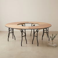 Table de Banquet Serpentine Pliante en Bois de 6FT pour Mariage