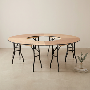 โต๊ะไม้พับได้สำหรับงานแต่งงาน ยาว 6 ฟุต รูปทรงโค้ง - Product Image 5