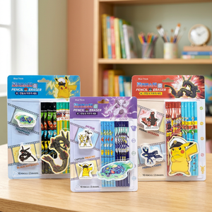 Lot de 6 gommes à effacer Pokémon, papeterie coréenne pour enfants, personnages mignons Pikaed, anime aléatoire, vente en gros pour distributeurs - Product Image 2