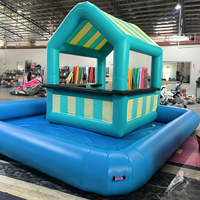 Canapé-bar flottant gonflable multi-personnes avec auvent, pour piscine, salon aquatique, bar gonflable pour fêtes de piscine en extérieur, adultes, été