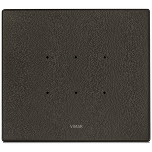 Placca da Parete Vimar 18 Pollici 6 Fori Finitura Nera Effetto Pelle - Product Image 1