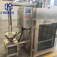Fumoir à viande commercial Kemes entièrement automatique, four à fumage de 500 kg de capacité, 380 V, pour la fumée des saucisses et des aliments
