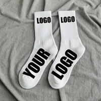 Chaussettes personnalisées avec votre propre logo, chaussettes de sport en coton de bambou noir pour homme, sans minimum de commande, votre propre marque, Elite Calcetines