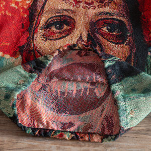 Cina produzione di arazzi personalizzati in poliestere e cotone <span class=keywords><strong>abbigliamento</strong></span> e maglione con carattere tessuto Jacquard arazzo maglione felpa con cappuccio - Product Image 2