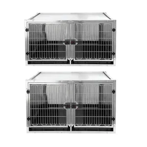 Vet Hospital Clinic Stainless Steel Pet Showing Cages For Dog Cat Animal