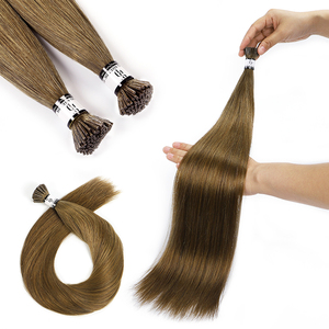 Itip – extensions de cheveux humains, cheveux humains, bruts, vierges, 100% remy, microlink, i-tip, cheveux indiens, double dessin 1b, extensions de cheveux lisses, noir - Product Image 1