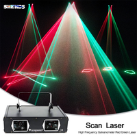SHEHDS Machine laser 2 têtes, projecteur cube lumineux à double trou, lumières laser de Noël, scanner de fête, projecteur de lumières