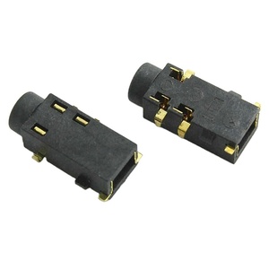 <span class=keywords><strong>Adaptateur</strong></span> de <span class=keywords><strong>prise</strong></span> <span class=keywords><strong>jack</strong></span> mono stéréo 3,5 mm 4 broches PJ-381 pour montage sur circuit imprimé SMT, contact nickelé, boîtier <span class=keywords><strong>PC</strong></span>, certifié ROHS CE, IP20 - Product Image 1