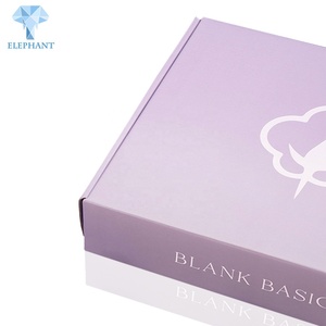Boîtes d'expédition en carton personnalisées en gros, emballage cadeau de luxe violet, boîtes pour vêtements - Product Image 3