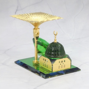 Handmade Glass Muslim Mosque Architectural Design Sculpture, Durable and Reusable Souvenir for Office <b>Desk</b> (<b>Large</b>/Small Size) - Product Image 1