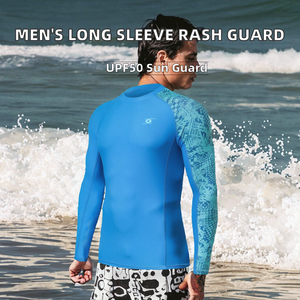 Wholesale Long Sleeve Digital <b>Printing</b> Anti-Bacterial UPF50 Men Sport Muscle T Shirt Logo <b>Surfing</b> Rash Guard BJJ Swimming - Product Image 2