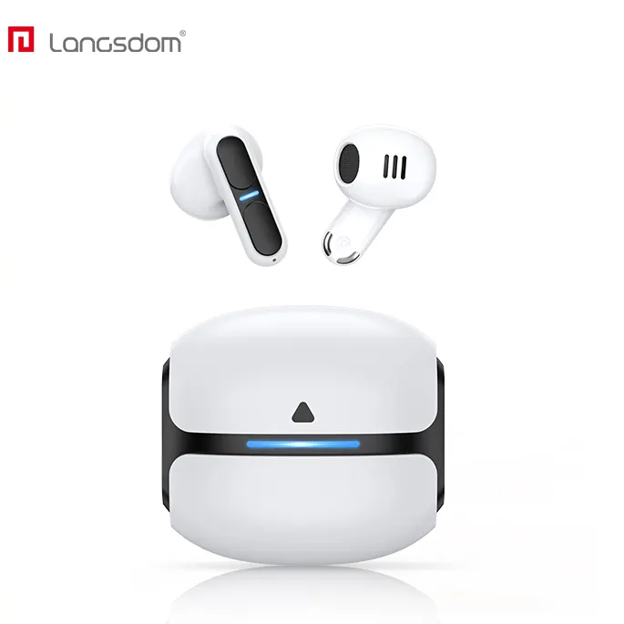 Earphone Bluetooth Kualitas Pemain Game, Earphone Bluetooth Earbud Bass Tinggi Bluetooth TWS Nirkabel Headphone Headset