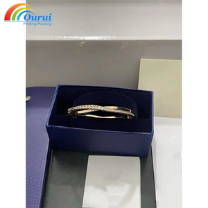 New Design Fashion Custom Jewelry <b>Bracelets</b> <b>Box</b> Luxury Blue Jewelry <b>Box</b> Necklace <b>Bracelet</b> <b>Gift</b> <b>Box</b> <b>for</b> Women - Product Image 4